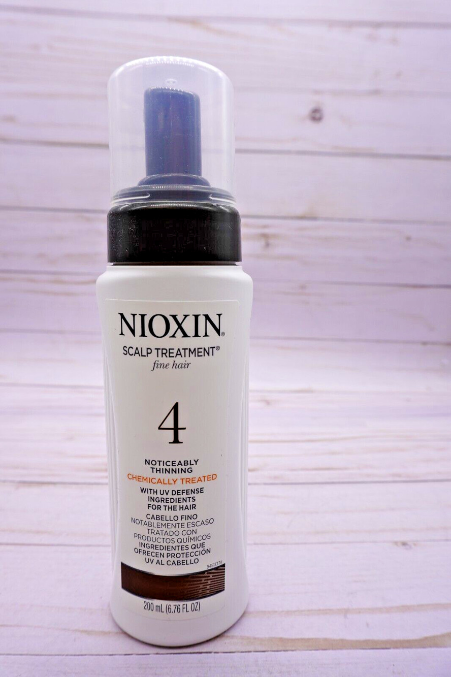 Nioxin Scalp Treatment 4 Fine Thin Chemically Enhanced Hair 6.76 oz W/UV Defense